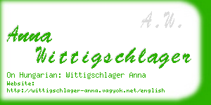 anna wittigschlager business card